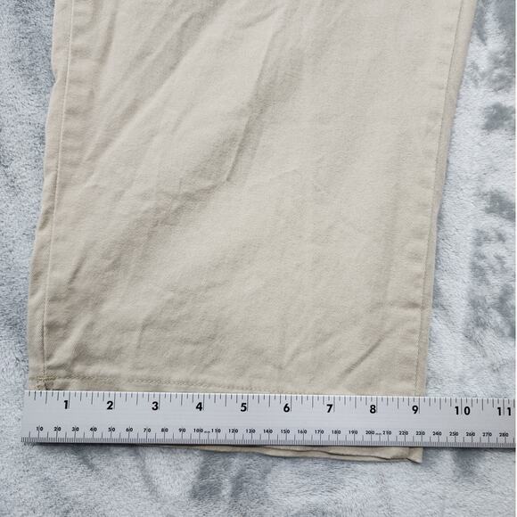 Vintage Riders Pants Womens 16P Tan Khaki High Rise Crop Capri Stretch Cotton - Picture 10 of 11